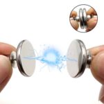 Pair Magnetic Curtain Clip Nail Free Button Buckle Clip Window Screen Decor AU