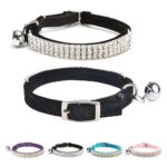 Pet Collar Suede Cat Kitten Puppy Safety Release Adjustable Rhinestone 4 colours - Image 4