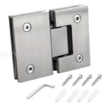 Reliable Glass Hinge with Adjustable Screw for Bathroom Shower Screens - Image 6