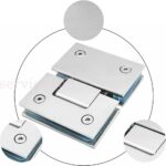 Reliable Glass Hinge with Adjustable Screw for Bathroom Shower Screens - Image 3