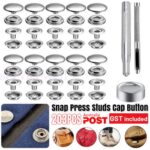 Reliable Snap Fastener Kit 203pcs Durable Snaps for Clothing Sewing and Mending
