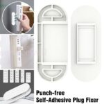 Self-Adhesive Socket Punch-free Plug Fixer Wire Organizer Power Strip Shelf - Image 3