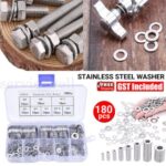Silver 304 Stainless Steel Flat Washers Insulation M2 M3 M4 M5 M6 M8 M10