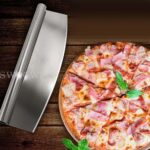 Stainless Steel Pizza Cutter Slicer Chopper Tool Mezza Luna Chef Tool AU - Image 5