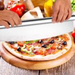 Stainless Steel Pizza Cutter Slicer Chopper Tool Mezza Luna Chef Tool AU - Image 2