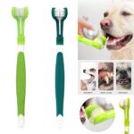 Three-head Pet toothbrush multi-angle bad breath and tartar dental careN Tx AU - Image 2