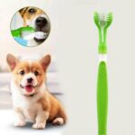 Three-head Pet toothbrush multi-angle bad breath and tartar dental careN Tx AU - Image 4
