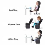 Travel Foot Rest Footrest Leg Pillow Airplane Flight Foam Cushion Sling Hammock - Image 4