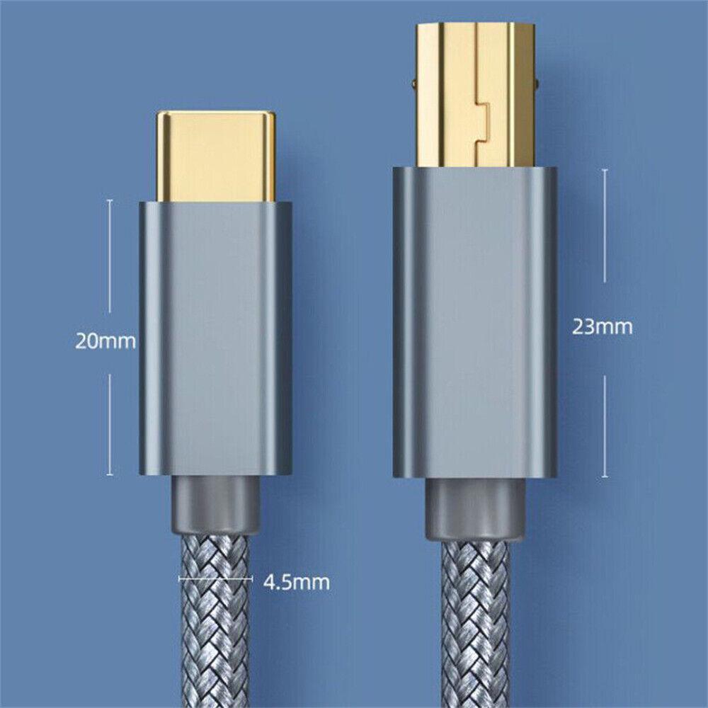 Type C to B Midi Interface Cord for Printer Phone USB C to USB 2.0 B Midi Cable - Image 2