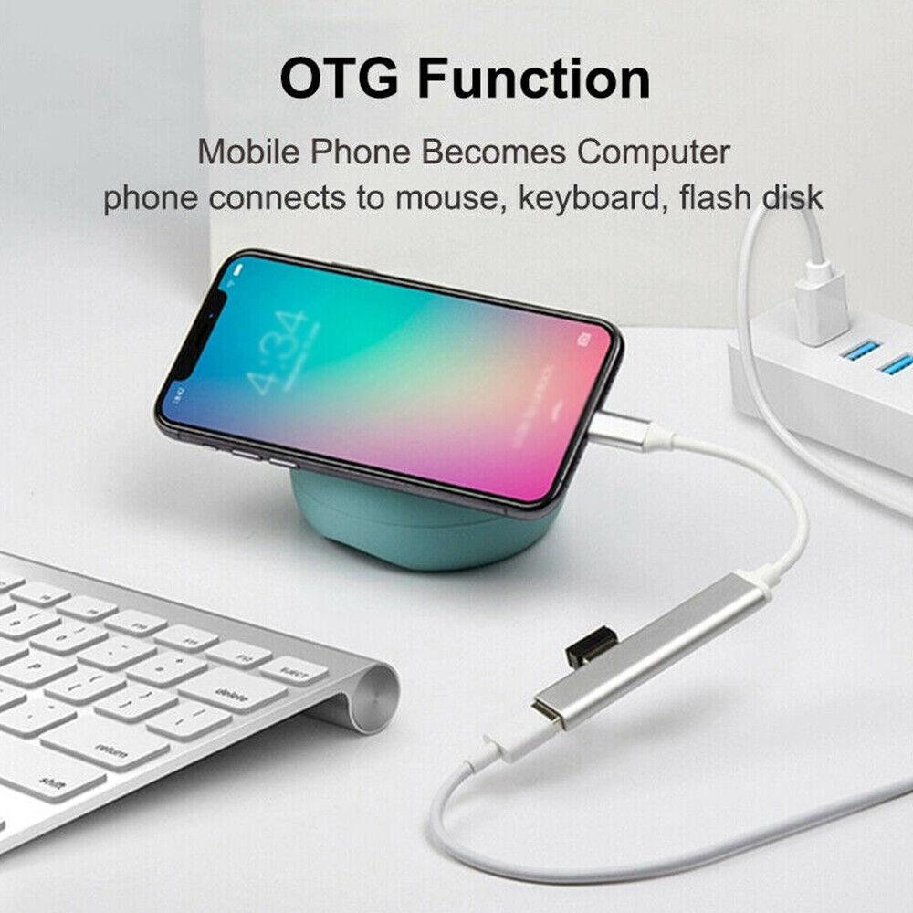 USB C HUB 3.0 Type C 4-Port Multi-Splitter OTG Adapter For Laptop Mac PC Android - Image 6