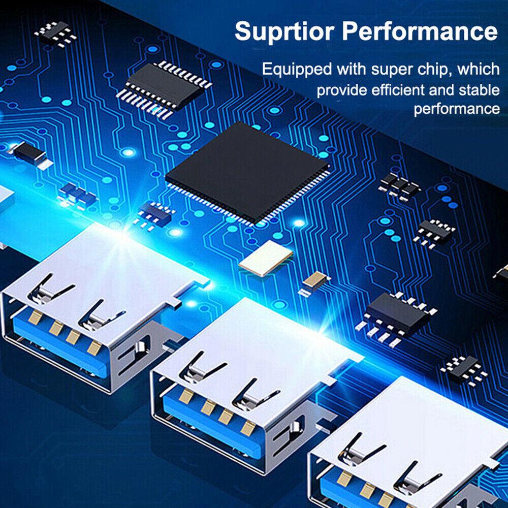 USB C HUB 3.0 Type C 4-Port Multi-Splitter OTG Adapter For Laptop Mac PC Android - Image 4
