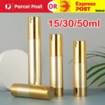 Up to 10x Travel Empty Airless Bottle Cosmetic Plastic Press Pump Container