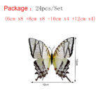 24pcs 3D Butterfly Removable Stickers Decals Wall Window Appliance Magnetic AU - Image 6