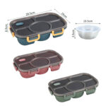 5 Grid Lunch Box Bento Food Picnic Container Microwave Divided Plate Lunch Box - Image 2