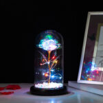 Rose in Glass Romantic Wedding Gift LED Light Flower Dome Eternal Love Beauty - Image 5