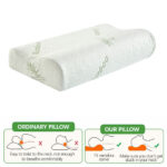 Luxury Soft Contour Bamboo Pillows Cushion Memory Foam Fabric Hypoallergenic - Image 6