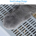 Open Cat Litter Tray Splash Guard Box Kitty Toilet Large Entry With Litter Scoop - Image 4