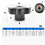 AU M4 M6 M8 M10 Female Brass Thread Through Hole Clamping Nuts Knob Handle 10PCS - Image 2