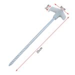 up 15x Heavy Duty Steel Screw Drill Camping Tent Pegs with Glow in The Dark Head - Image 4