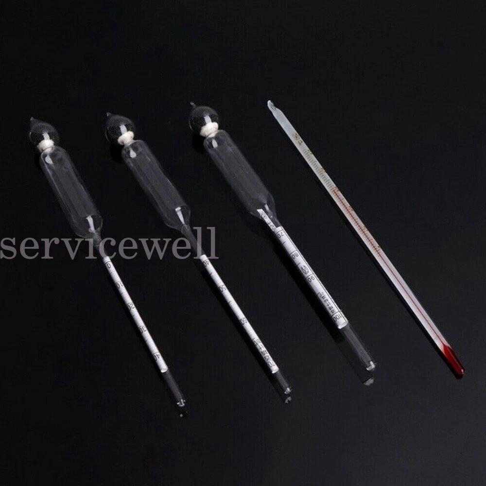 0-100% Hydrometer Alcoholmeter Alcohol Tester Meter+Thermometer Tools Set AU - Image 2