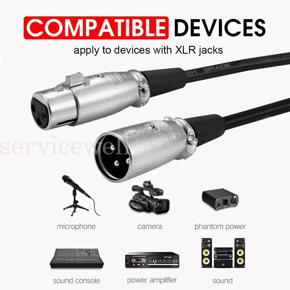 Balanced Microphone Cable XLR Patch Lead Male to Female Extension Mic AU - Image 4