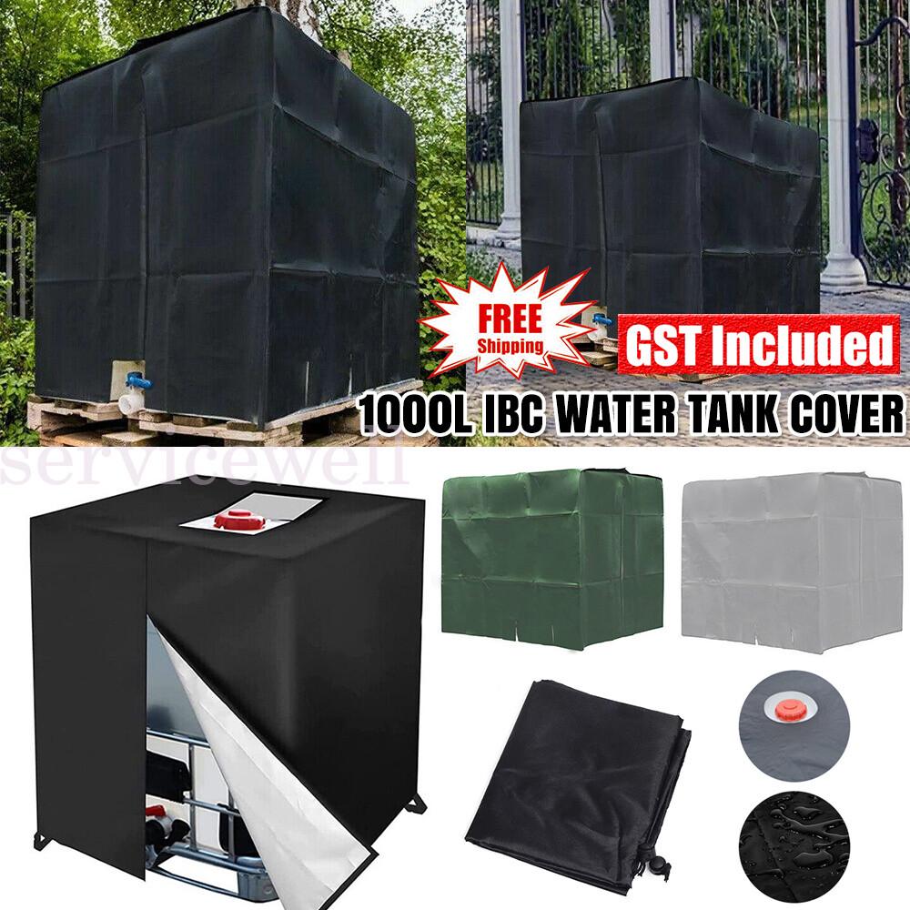 1000L Water Tank Cover Sun Protective Hood UV Resistant Rain IBC Container