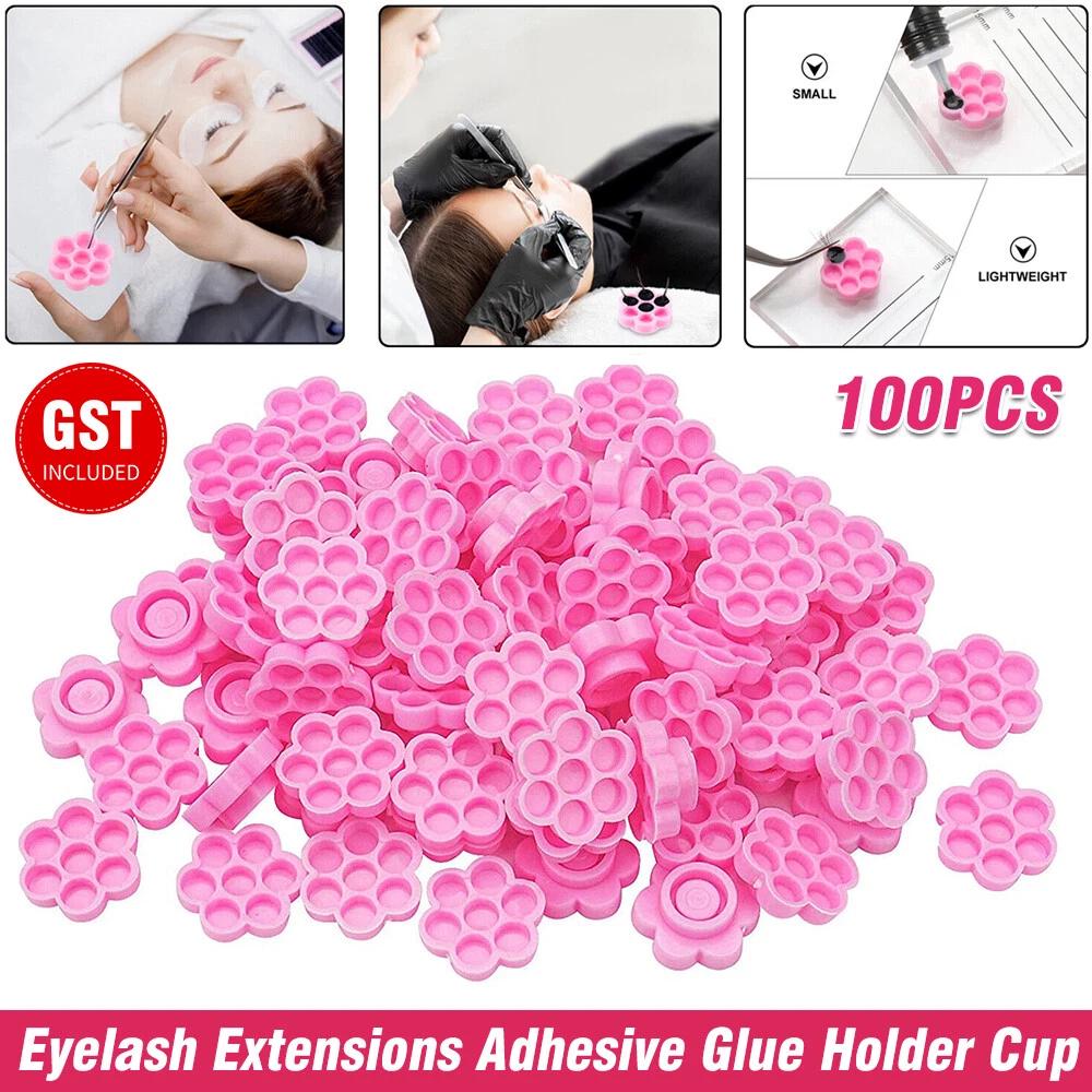 1000pcs Eyelash Extensions Adhesive Glue Holder Cup Lash Stand Supplies Makeup
