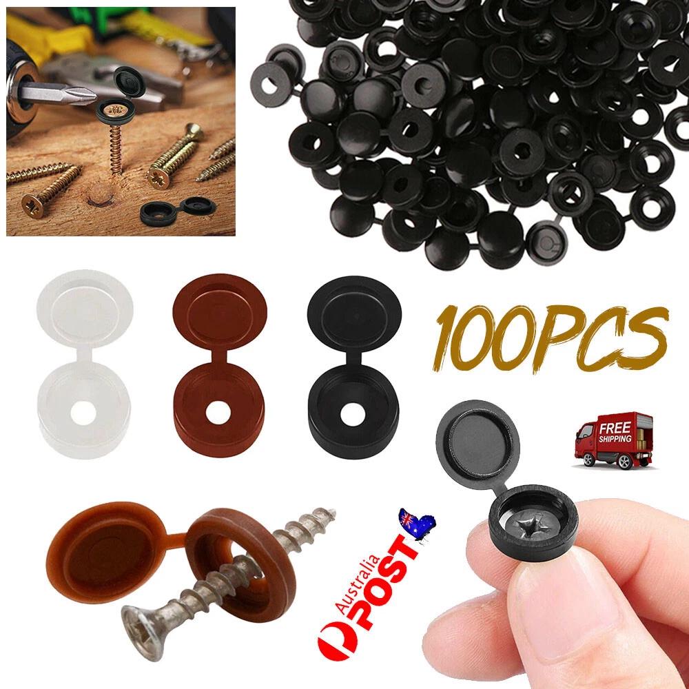 Hinged Plastic Screw Cover Fold Snap Cap For Car Home Furniture 3 Colors