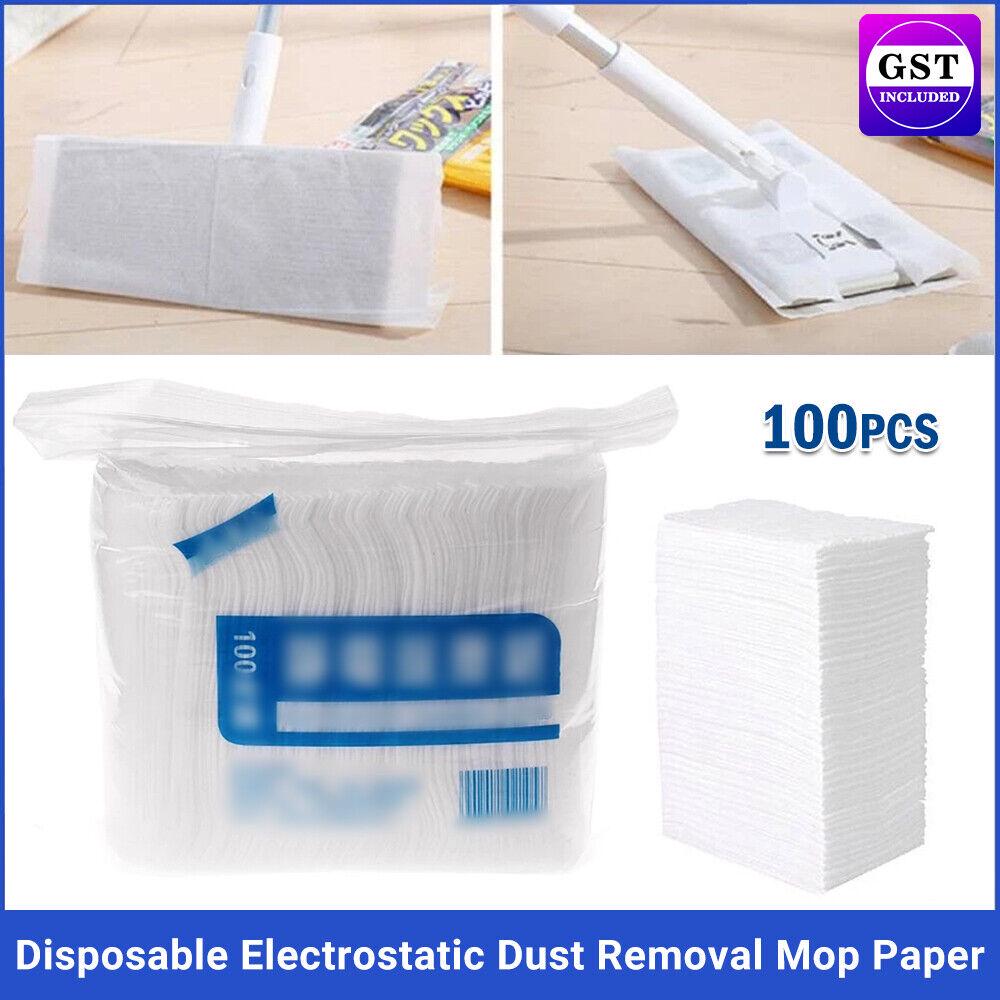 100pcs Disposable Electrostatic Dust Removal Mop Paper Home Cleaning Cloth Handy
