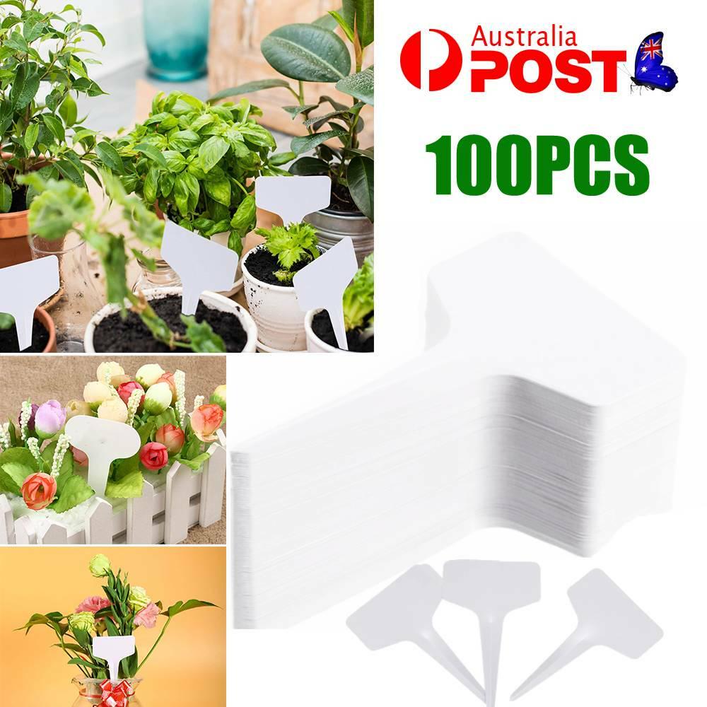 100pcs Plant Labels Flexible Plastic Garden Tags Nursey Seeding Marker Pen