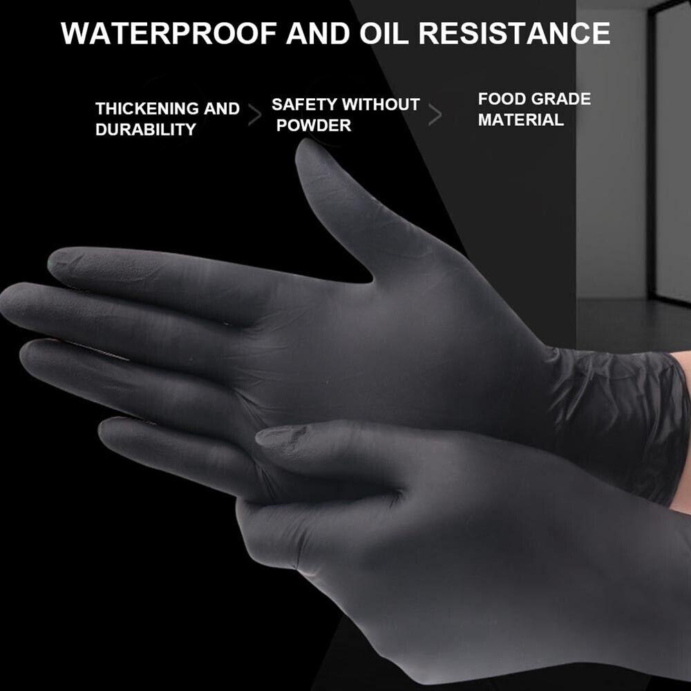 Industrial Mechanic Work Black Disposable Nitrile Gloves Rubber Blend 6.0g - Image 7