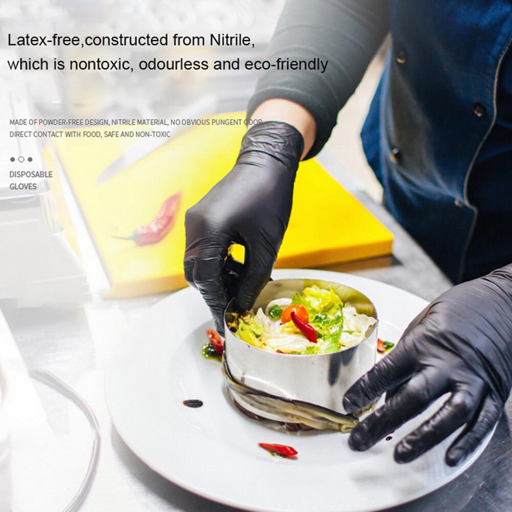Industrial Mechanic Work Black Disposable Nitrile Gloves Rubber Blend 6.0g - Image 6