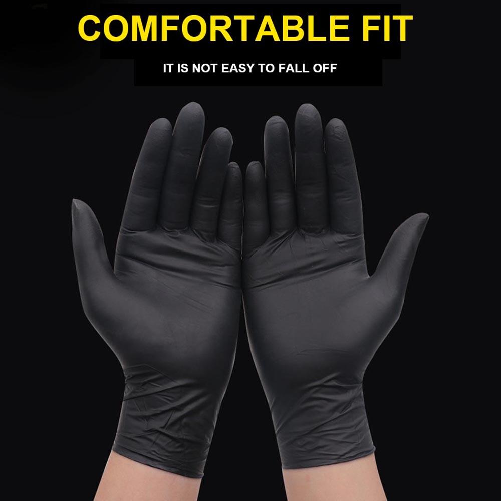 Industrial Mechanic Work Black Disposable Nitrile Gloves Rubber Blend 6.0g - Image 5