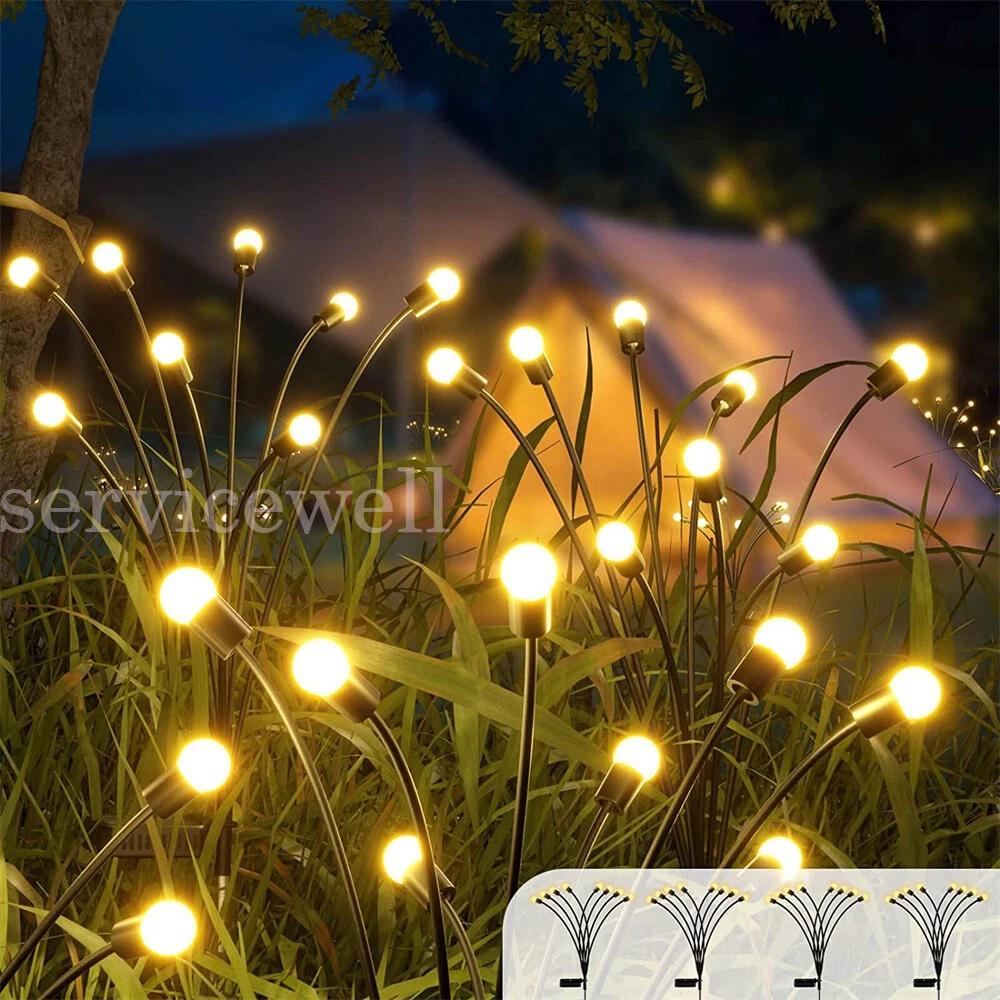 10LED Solar Firefly Light Garden Waterproof Swaying Lamp Outdoor Landscape Decor - Image 7