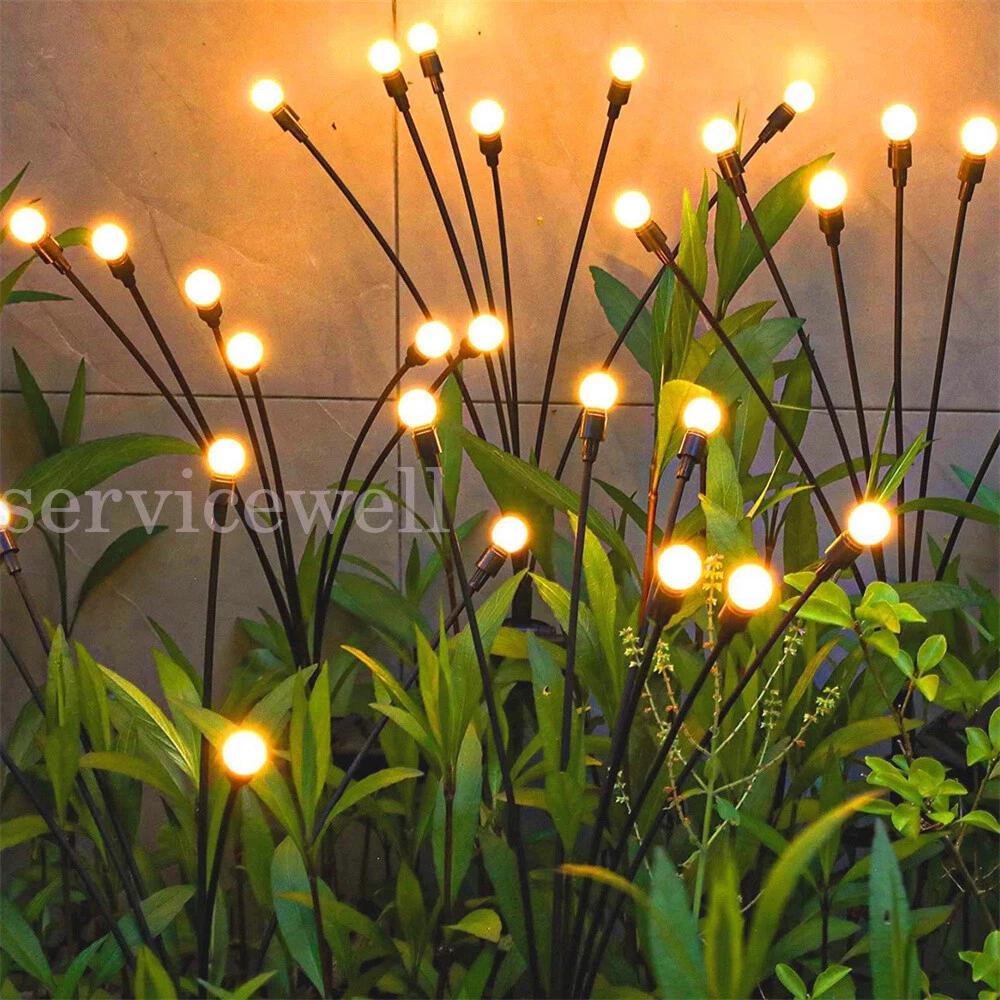 10LED Solar Firefly Light Garden Waterproof Swaying Lamp Outdoor Landscape Decor - Image 6