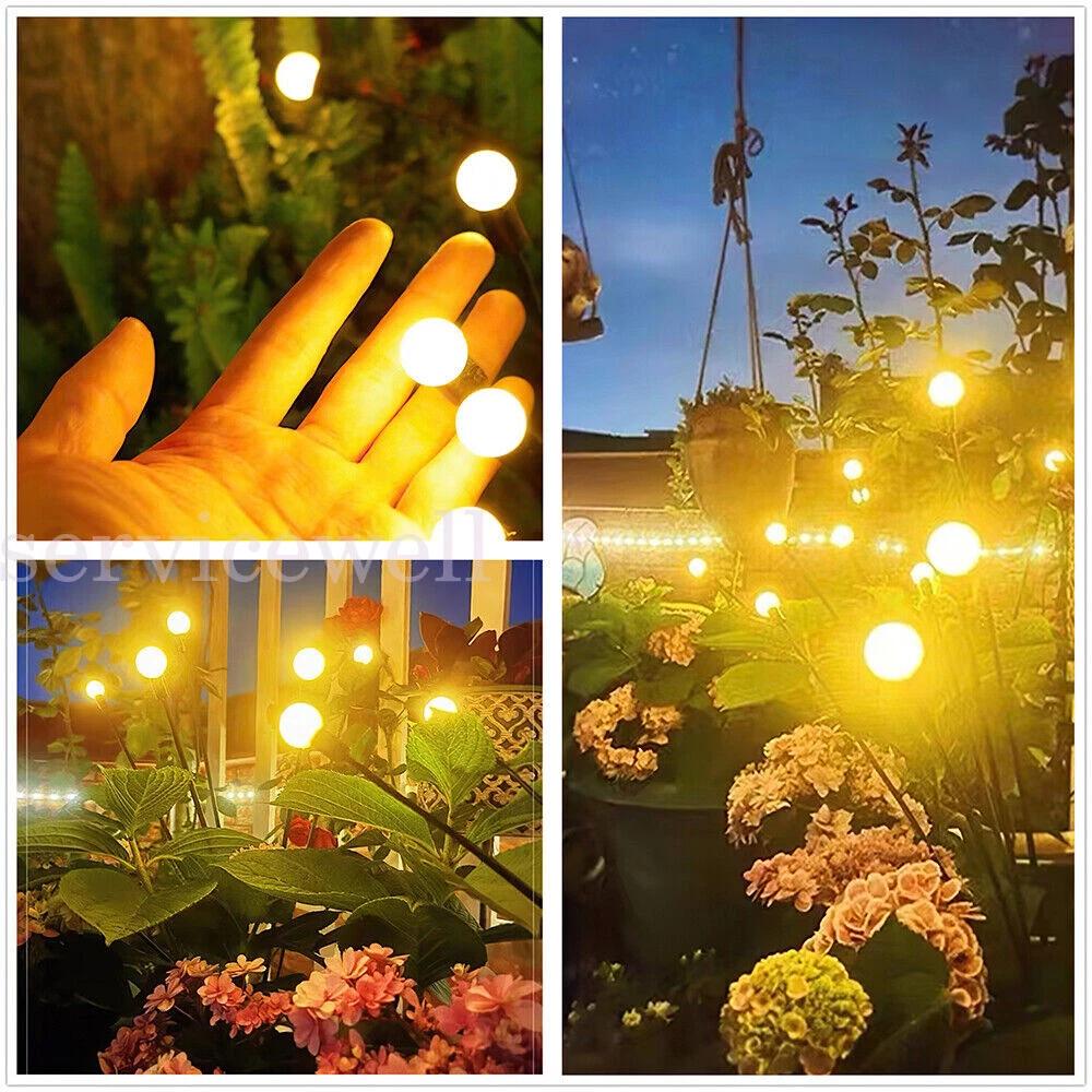 10LED Solar Firefly Light Garden Waterproof Swaying Lamp Outdoor Landscape Decor - Image 3