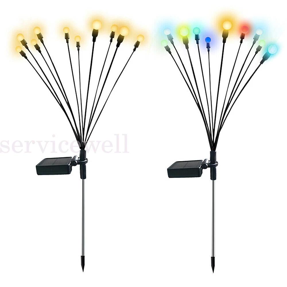 10LED Solar Firefly Light Garden Waterproof Swaying Lamp Outdoor Landscape Decor - Image 5