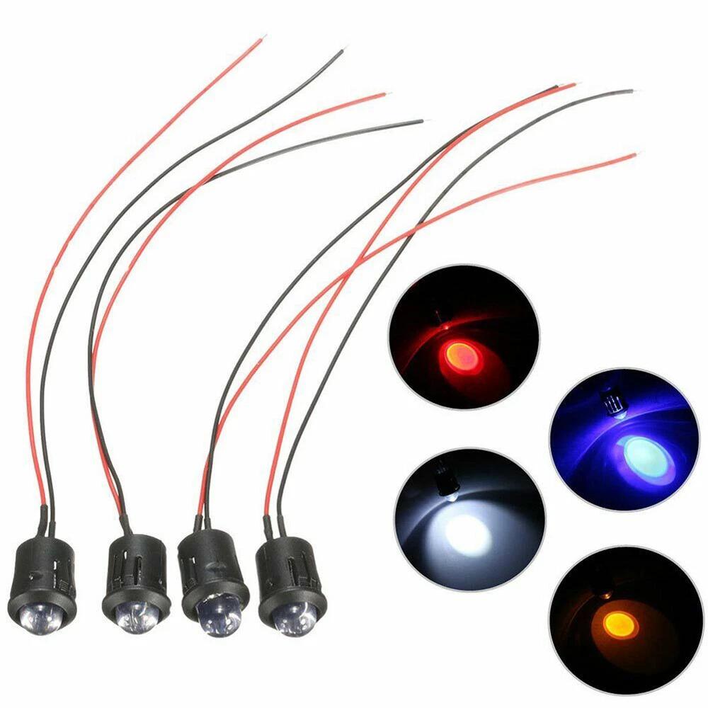10PCS 10mm Pre Wired LED Water Clear Bulb Cable 20cm Constant Prewired Light 12V - Image 5