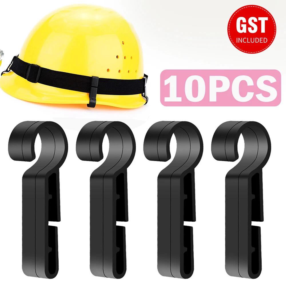 10PCS Helmet Clips Headlamp Hard Hat Safety Helmet Cap Head Lamp Buckle Hook Kit