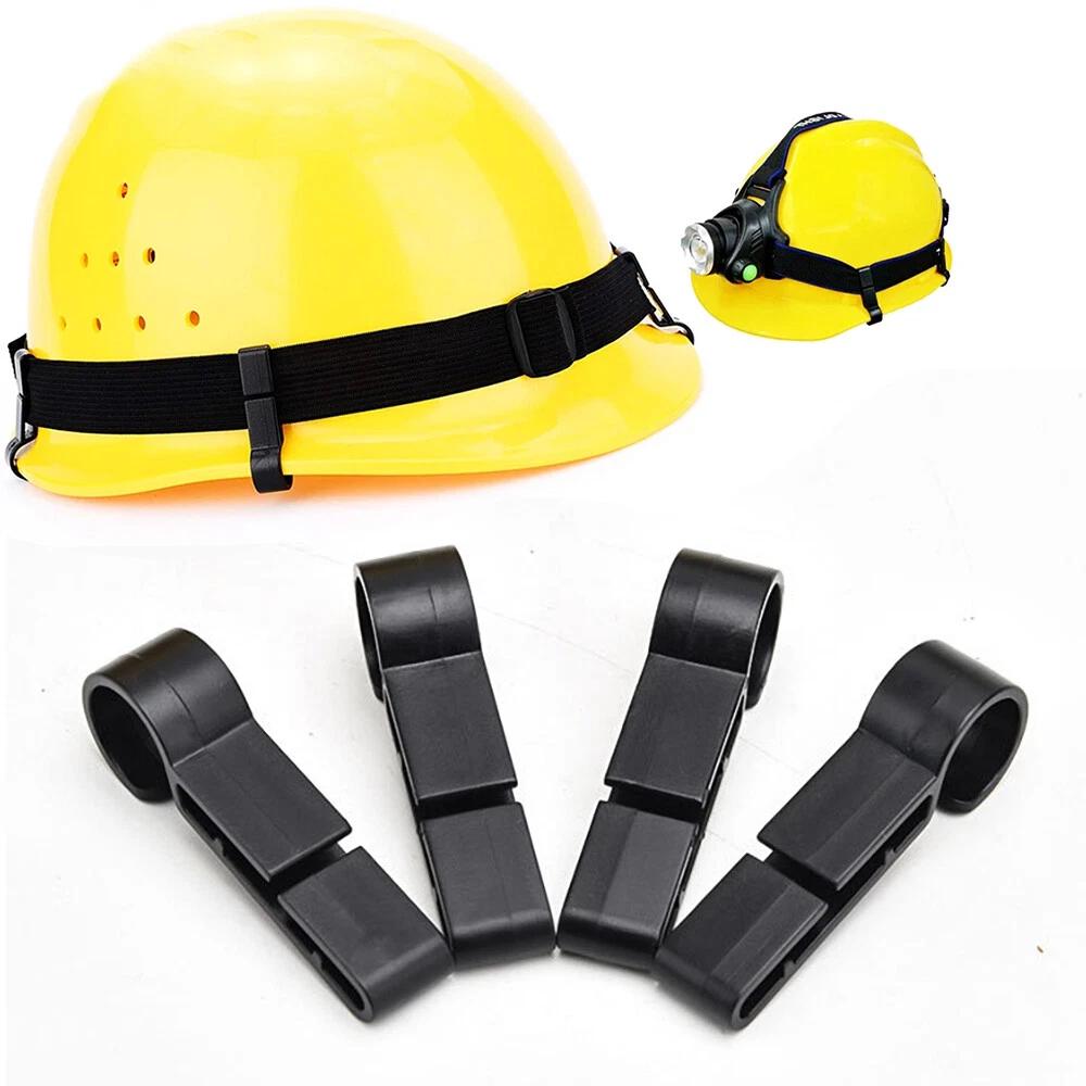 10PCS Helmet Clips Headlamp Hard Hat Safety Helmet Cap Head Lamp Buckle Hook Kit - Image 4