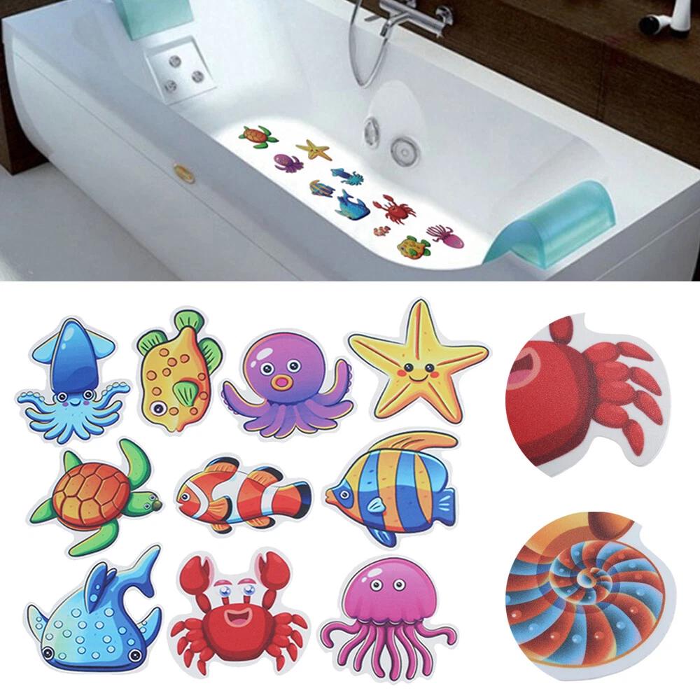 10PCS Non-Slip Stickers Bath Tub Stickers Mat Anti Skid Shower Bathroom Mat Home - Image 2