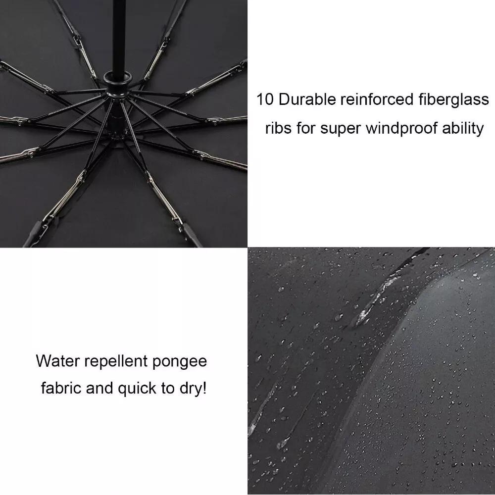 10Ribs Automatic Umbrella Auto Open Close Compact Folding Anti Rain Windproof AU - Image 5