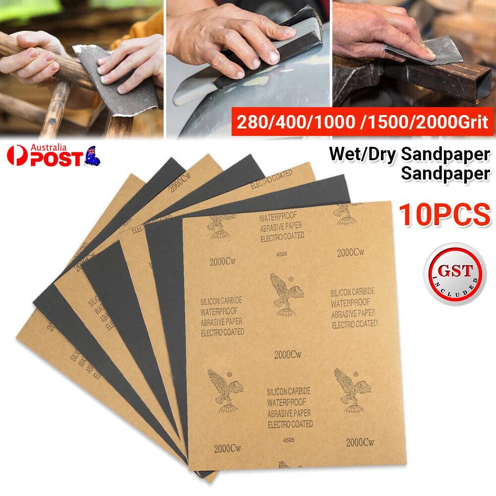 10X 280/400/1000/1500/2000Grit Wet/Dry Paper Sandpaper Sanding Paper Grade Mixed