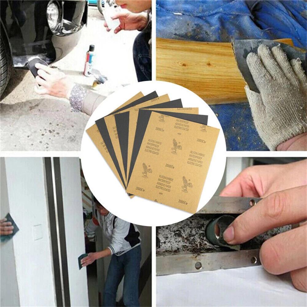 10X 280/400/1000/1500/2000Grit Wet/Dry Paper Sandpaper Sanding Paper Grade Mixed - Image 2