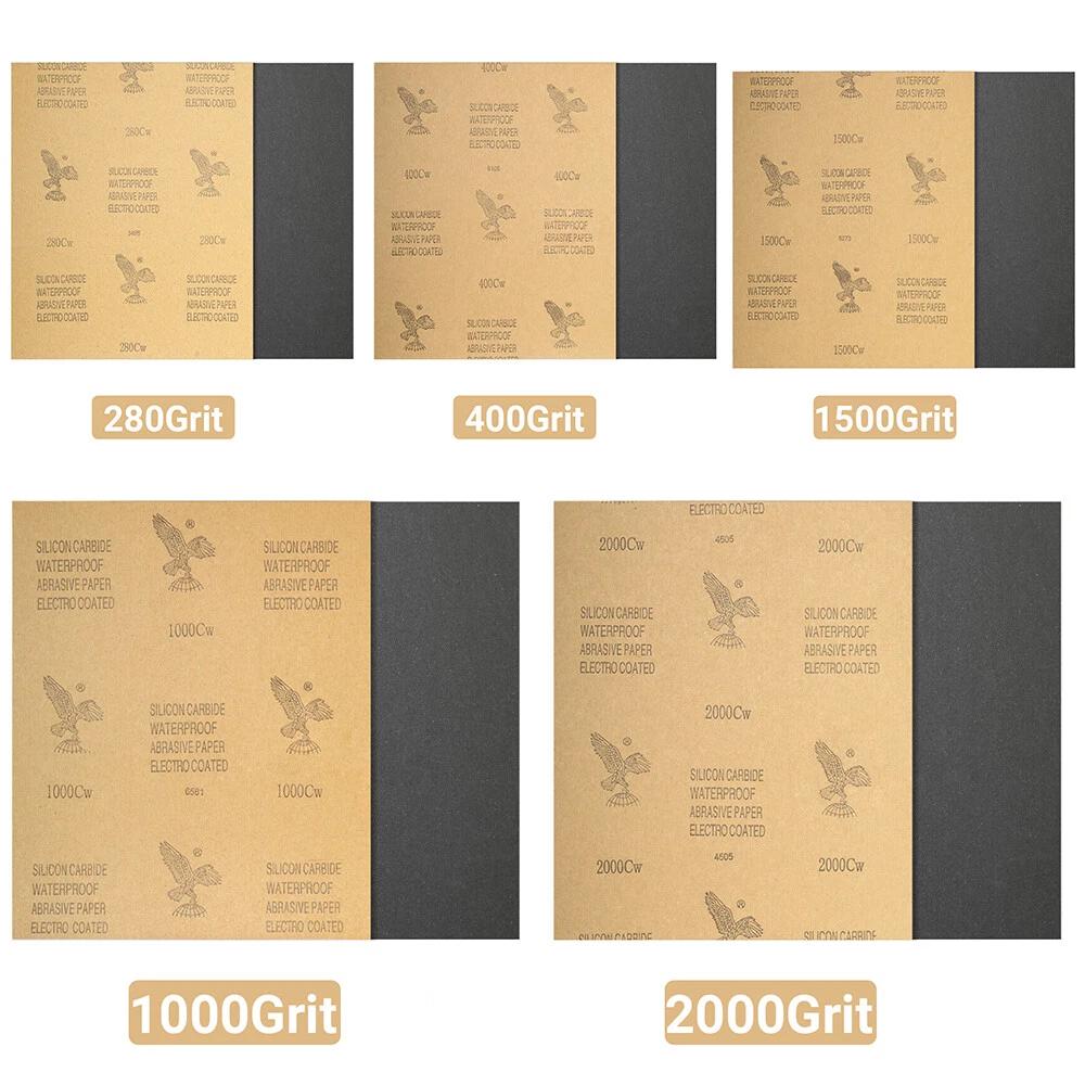 10X 280/400/1000/1500/2000Grit Wet/Dry Paper Sandpaper Sanding Paper Grade Mixed - Image 5
