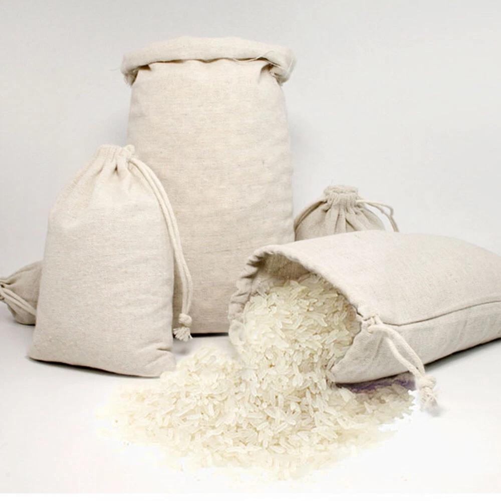 Drawstring Storage Bags Calico Bags Cotton Tote Snack Gift Bag Bulk AU - Image 6