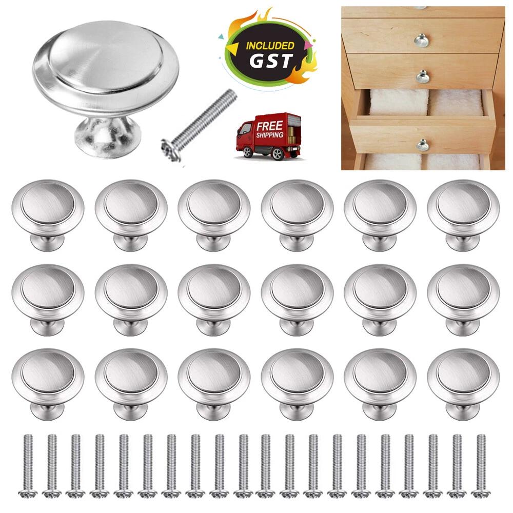 Stainless Steel Door Knobs Cabinet Handles Cupboard Drawer Kitchen