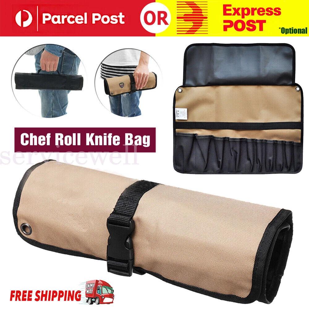 Chef Kitchen Tools Roll Bag W/Handle Carry Portable Storage Cases