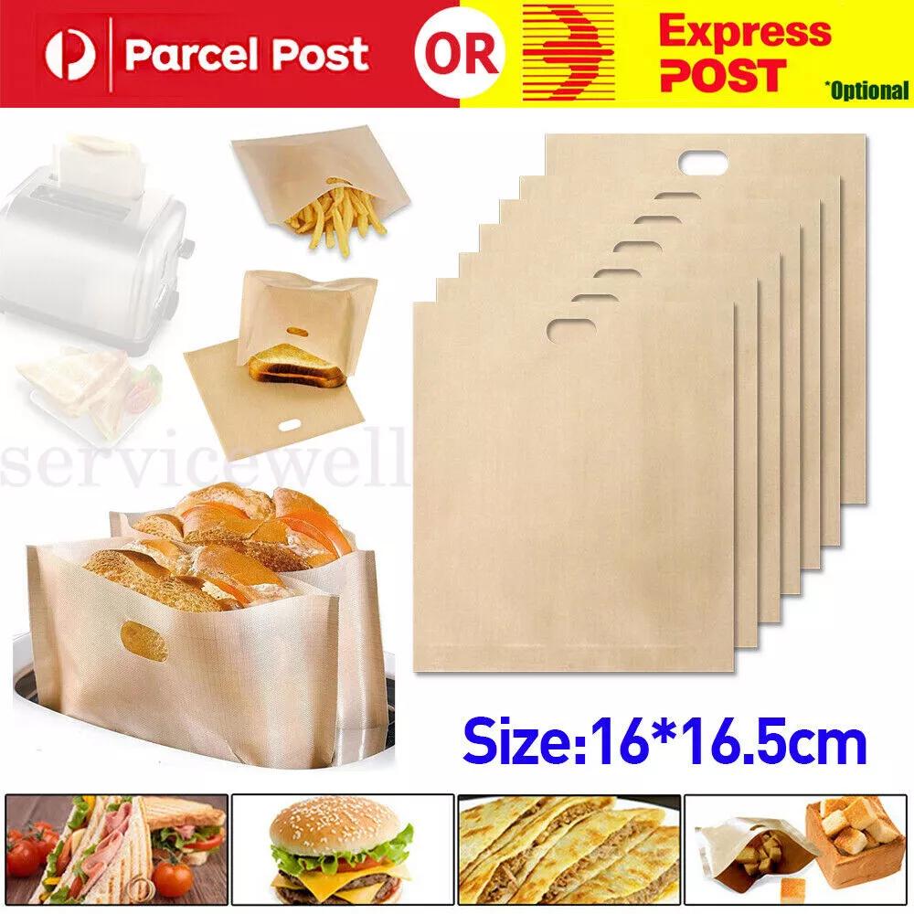 Non-Stick Reusable Toaster Bags Sandwich Pouch Bag Kitchen Bread Pockets