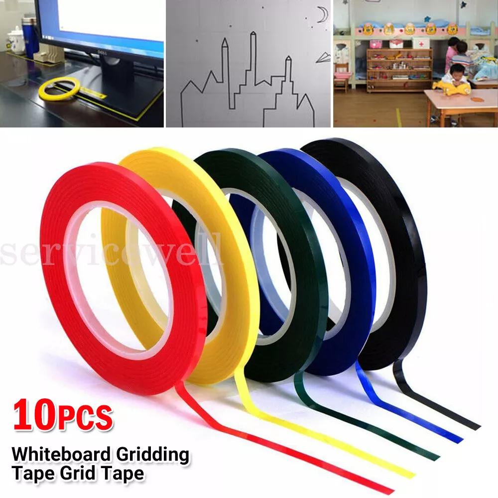 10 Rolls Whiteboard Gridding Tape Grid Tape Graphic Chart Art DIY Tools 3mmx66m